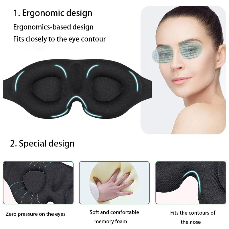 Masque de Sommeil 3D – Confort Total & Obscurité Complète