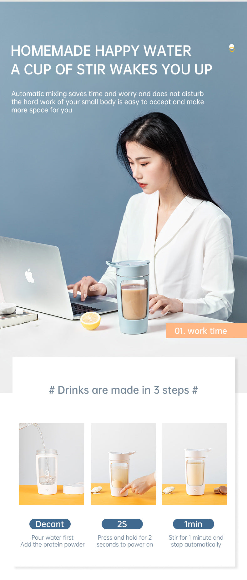 ⚡ Shaker Électrique : Mixez en un Instant ! 🥤